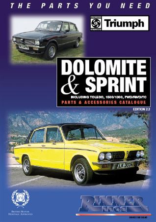Triumph Dolomite & Sprint Catalogue 72-80 - DOL CAT - Rimmer Bros